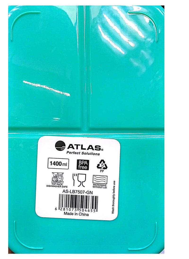 ATLAS - Lunch Box 1400 ml Green - Image 1