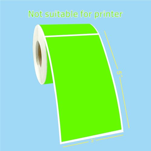 PARLAIM 3 X 5 Inch Rectangle Adhesive Color Coding Stickers,Square Inventory Stickers -250 Per Dispenser Box (Fluorescent Green) - Image 2