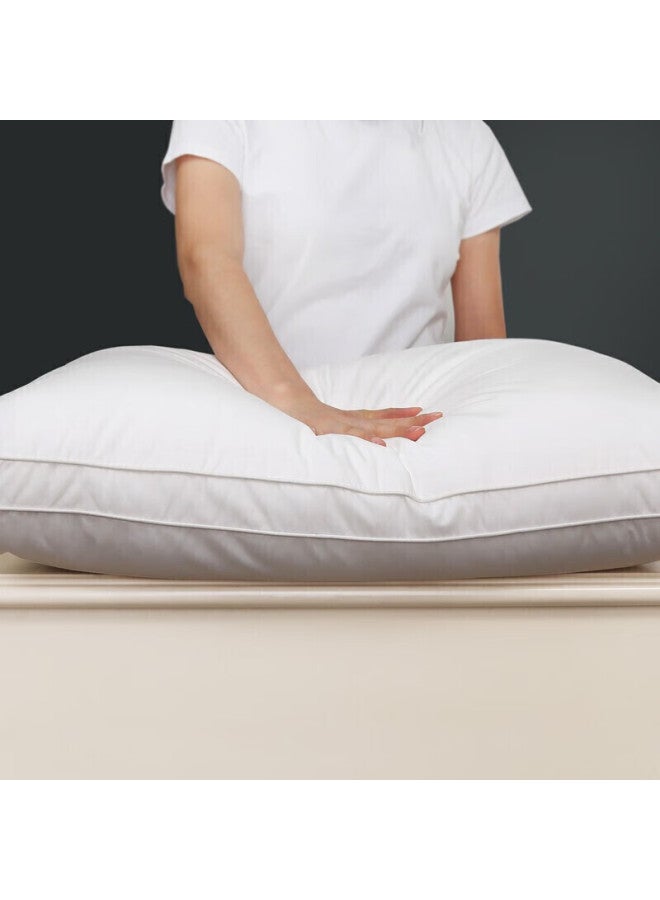 Fuanna Home Textile Pillow Core, Cervical Pillow, Five-star Hotel Pillow, One Pack, Pure Cotton Antibacterial Pillow Core, Fiber Pillow, 70*45cm - Image 3