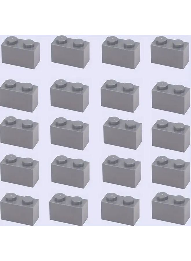 Orange Building Blocks 20pcs 1x2 Thick Wall Bricks ABS DIY Architectural Scenery Toys - Image 5