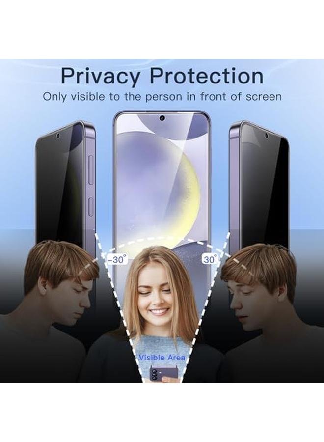 جي تيك واقي شاشة الخصوصية لهاتف Samsung Galaxy S24+ S24 Plus 5G مقاس 6.7 بوصة مع واقي عدسة الكاميرا ومضاد للتجسس وفيلم زجاجي مقوى متوافق مع بصمة الإصبع وعبوتين لكل منهما - Image 4