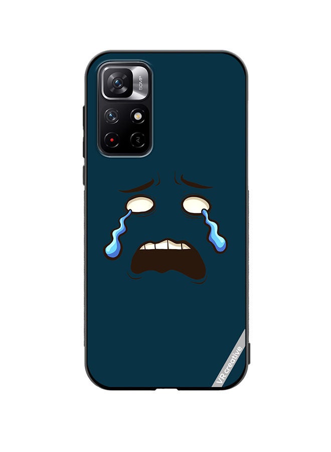 Protective Case Cover For Xiaomi Redmi Note 11T 5G Crying Face Design Multicolour