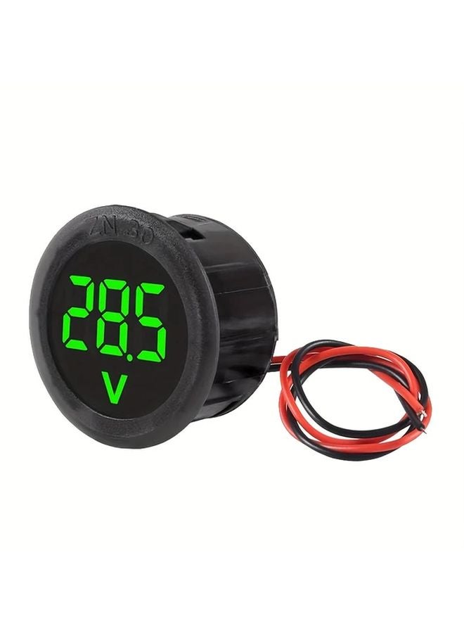Green LED Digital DC Voltmeter 4 100V 2 Wire Voltage Current Monitor Panel - Image 1