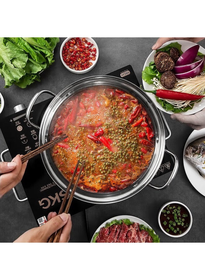 MAX COOK Maxcook Steamer Pot, Soup Pot, Hot Pot, 304 Stainless Steel Single Layer 34cm, Large Diameter Thickened Bottom Soup Steamer Pot Mcz7157 - Image 3