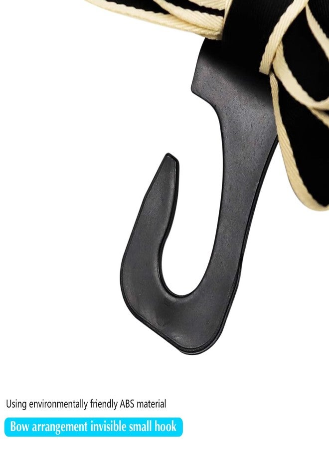 Mandark 2PCS Car Seat Headrest Hooks, Cute Bow Vehicle Hooks for Purses and Bags, Automotive Purse Hook Hanger Interior Decoration Accessories, Universal for SUV, Sedan, Truck (Black Line) - Image 4