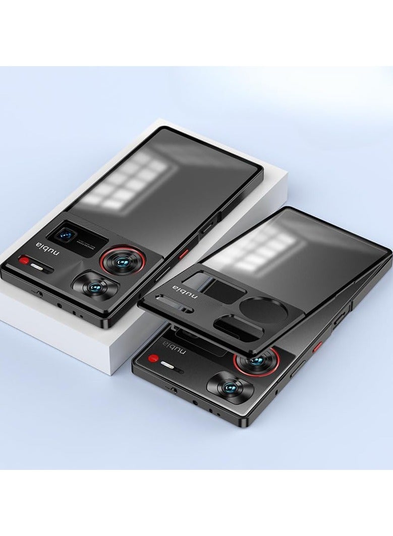 عام حافظة لهاتف زي تي إي نوبيا زد 60 ألترا (2024) ، إطار جانبي معدني من سبائك الألومنيوم ، غطاء خلفي مغناطيسي متين مضاد للبصمة مقاوم للصدمات وغير قابل للانزلاق - Image 1