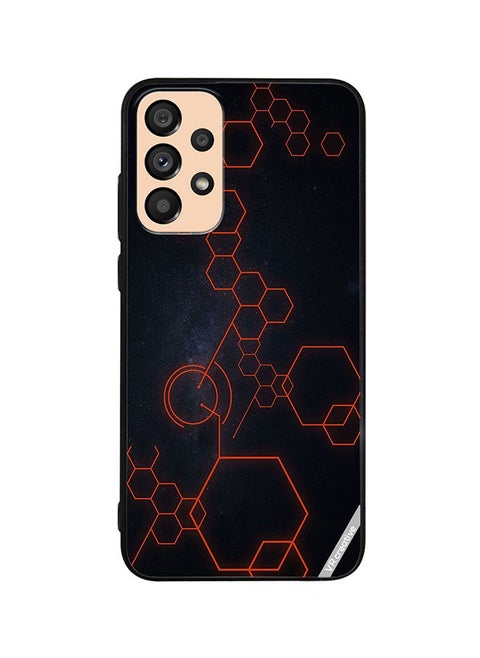 Protective Case Cover For Samsung Galaxy A53 5G Abstract Hexagon Design Multicolour