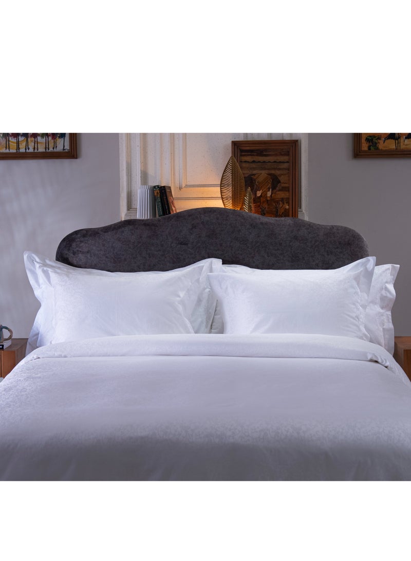 تى ام هوم طقم جاكار منقوش شجر أبيض من TM Home – 600 غرزة – يشمل 2 كيس مخدة، قطن طبيعي 100% - Image 2