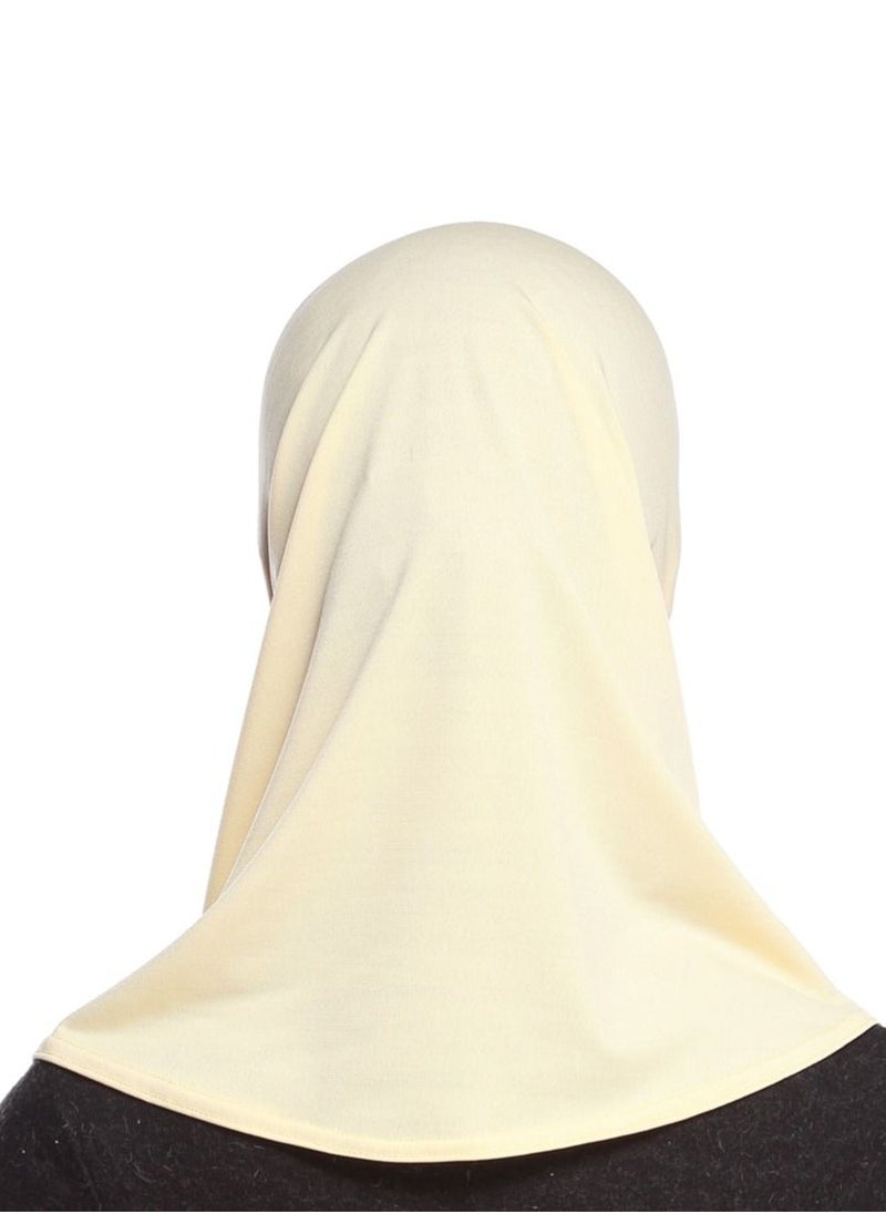 Loquat - Women's Comfortable Solid Color Hijab Beige - Image 1
