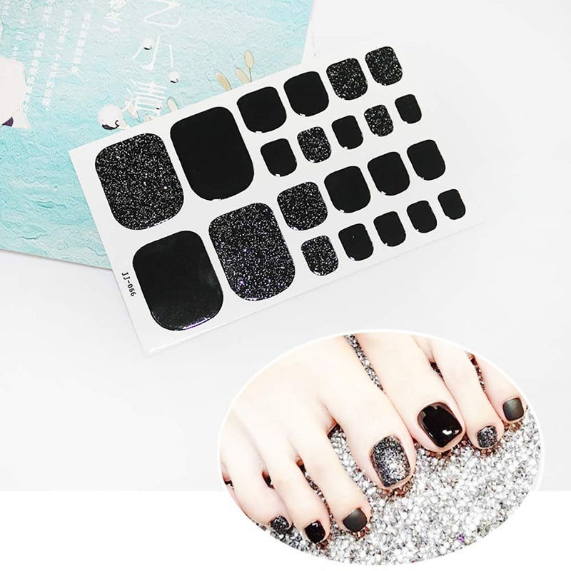 WOKOTO 6 Sheets Mermaid Design Toenail Art Polish Stickers Strips with 1Pc Nail File Adhesive Nail Wraps Decals Manicure Kit - Image 5