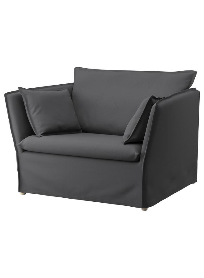 erorex Cover for 1,5-seat armchair, Hallarp grey - Image 2