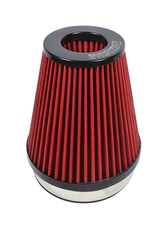 Kyostar 6 Inch (152mm) Neck High Flow Inlet Cold Air Intake Cone Replacement Dry Air Filter Red - Image 1
