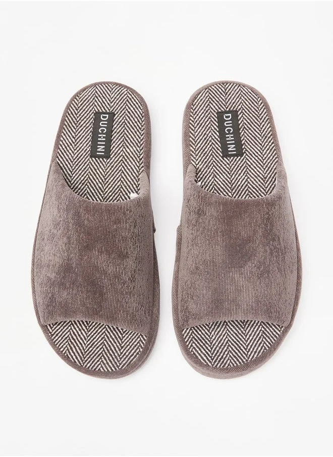 دوتشيني Men's Textured Bedroom Slippers