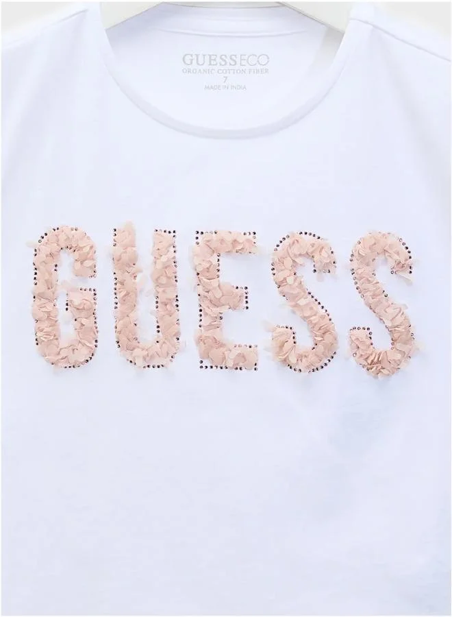 جس Kids Logo Crew Neck T-Shirt
