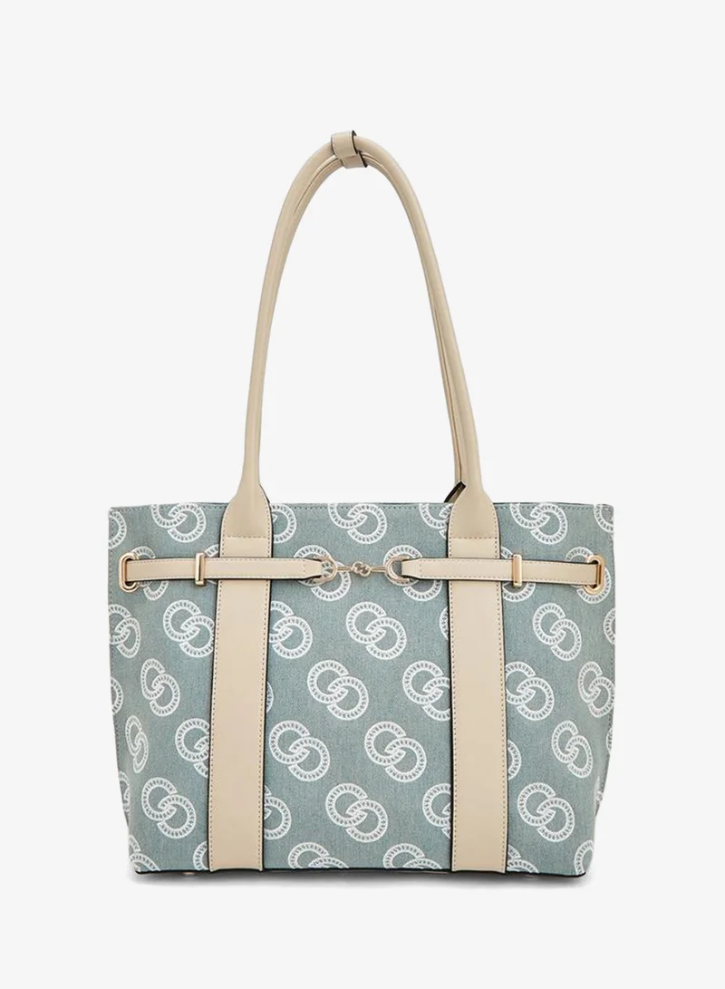 سيليست Embroidered Tote Bag With Double Handle