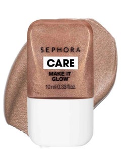سيفورا هايلايتر سائل Make It Glow من مجموعة سيفورا - لون 02 Dawn Light (لون الشمبانيا المضيء) - تركيبة خفيفة الوزن وقابلة للبناء والمزج للحصول على لمسة نهائية مشرقة وندية - 10 مل  - Image 1