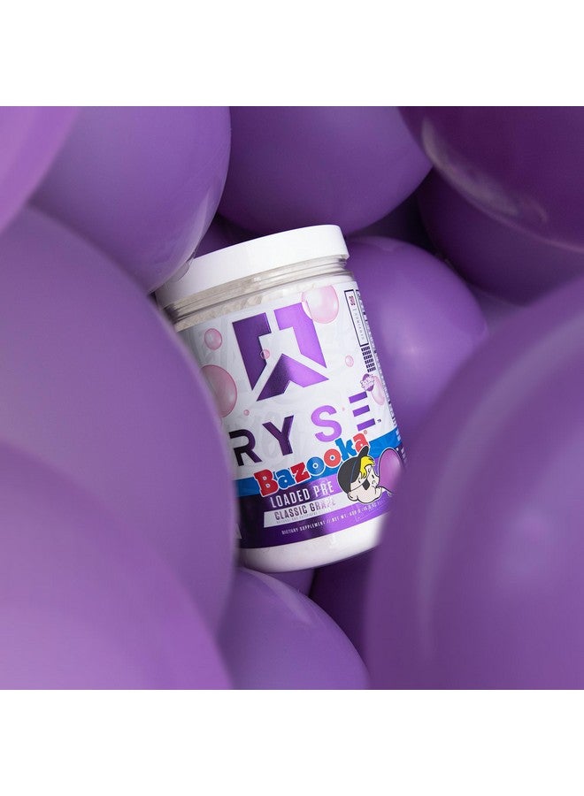 RYSE Up Supplements Ryse Loaded Pre Workout Powder - Bazooka Grape - Daily Pre-Workout for Men & Women with 390mg Caffeine, Beta Alanine, and Citrulline for Pump, Focus, and Energy - 30 Servings - Image 3