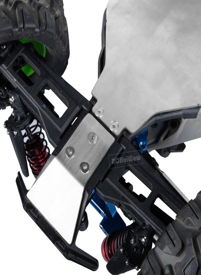 مجموعة ألواح حماية هيكل السيارة RCHuiWow RC، قطع غيار مُحسّنة لسيارة Rustler 4WD بمقياس 1/10، مصنوعة من الفولاذ المقاوم للصدأ. - Image 3