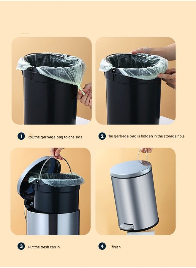 JCB CHIC 12 Liter Stainless Steel Pedal Trash Bin with a Polished Finish and Removable Internal Bucket  - Image 3
