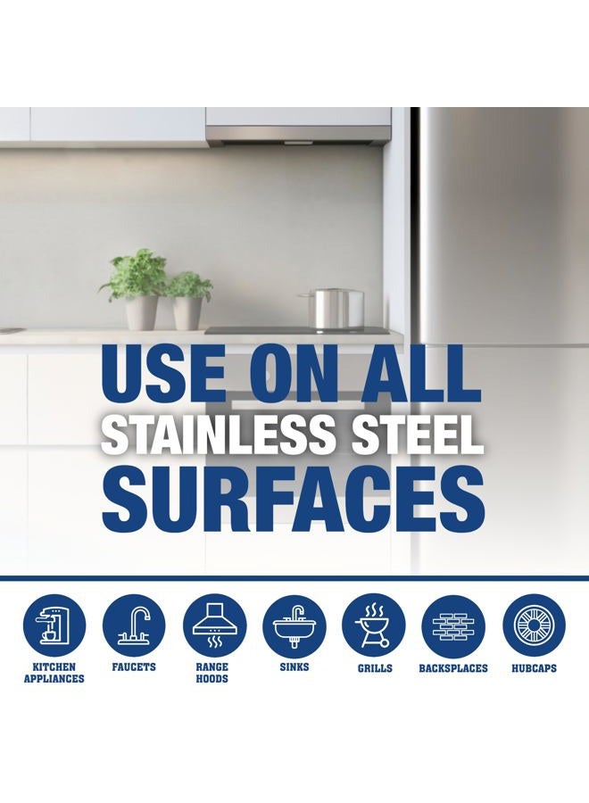Bar Keepers Friend Stainless Steel Cleaner and Polish Spray (2 x 16 oz) Removes Oily Fingerprints, Hard Water Stains, Grime & Food Debris without Scratching or Dulling Appliances & Surfaces - Image 5