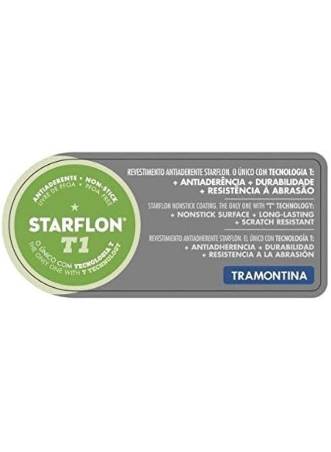 TRAMONTINA Tramontina Brasil 26cm 2.4L Graphite Aluminum Round Baking Pan with Interior and Exterior Starflon Max PFOA Free Nonstick Coating  - Image 3