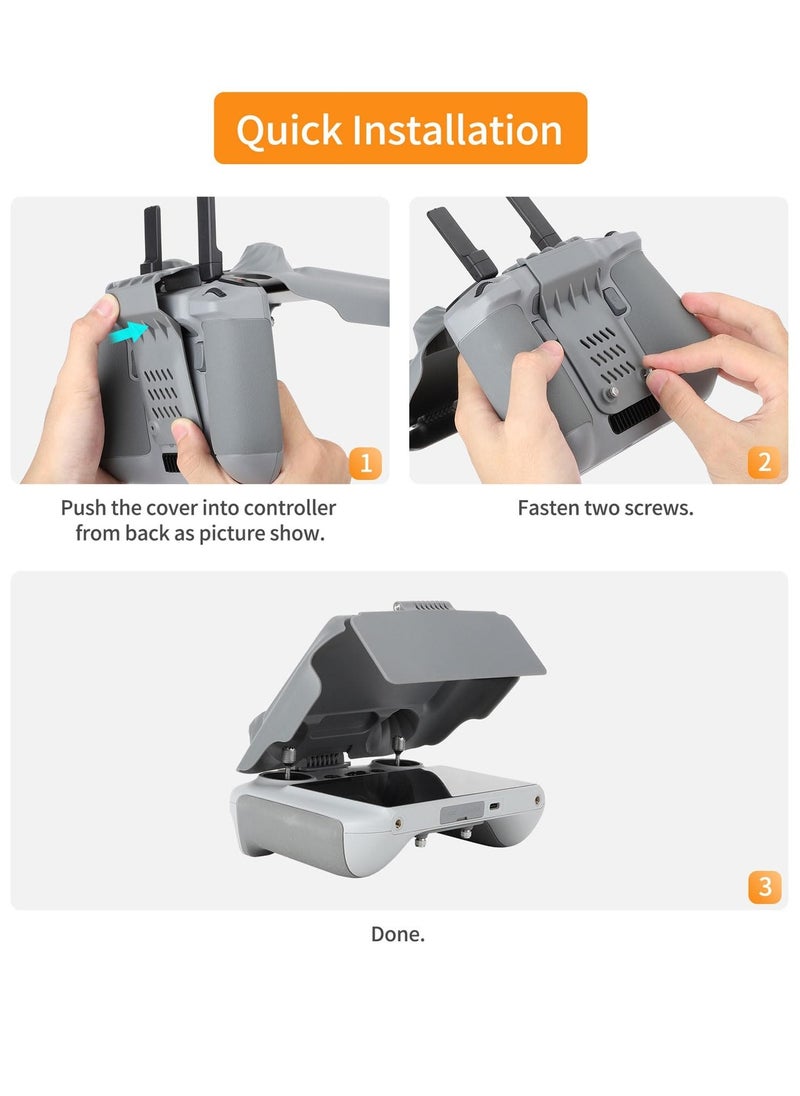 Generic - RC 2 Controller Sun Hood Cover for DJI Air 3 Fly More Combo, DJI RC 2 Joysticks Protector for DJI Ari 3 Accessories, Dji Air 3 Drone Controller Screen Protection, DJI Air 3 Accessories, Grey - Image 1