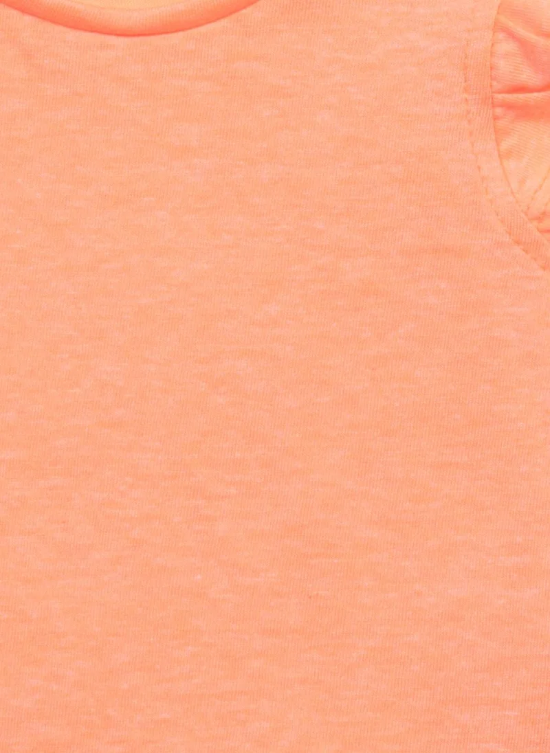 مينوتي تيشيرت مراهقات بأكمام قصيرة مزينة بكشكش