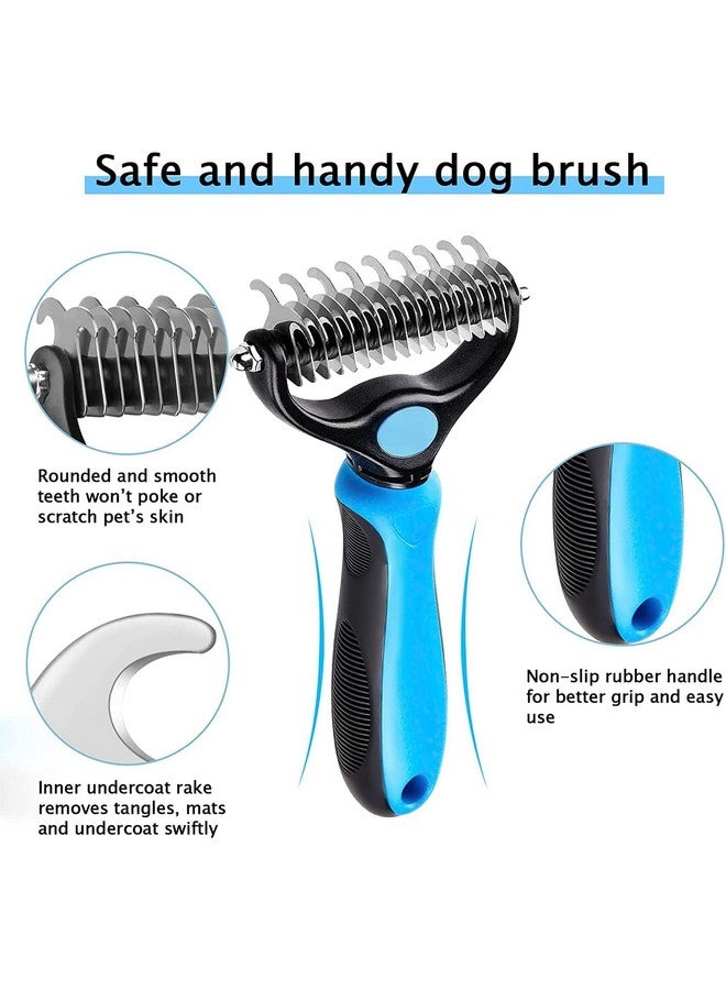 JUDEE Dematting Comb for Dog and Cat, Pet Grooming Rake and Brushes for Small, Medium Large Hair Double Sided Deshedding Tool Removes Loose Undercoat, Knots, Mats & Tangled Hair - Image 2