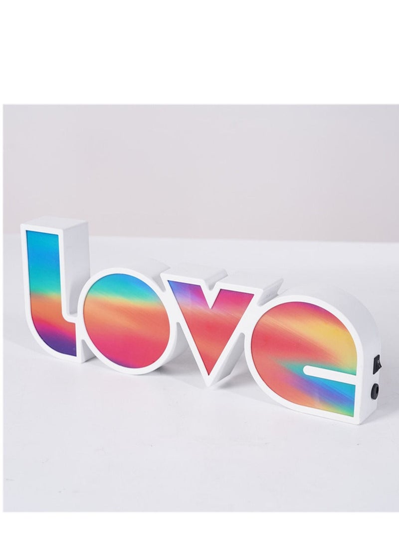 Loquat Modeling Creative Decorative Lights Proposal Confessions Holiday Arrangement English LOVE Letter LED Lights  - Image 1