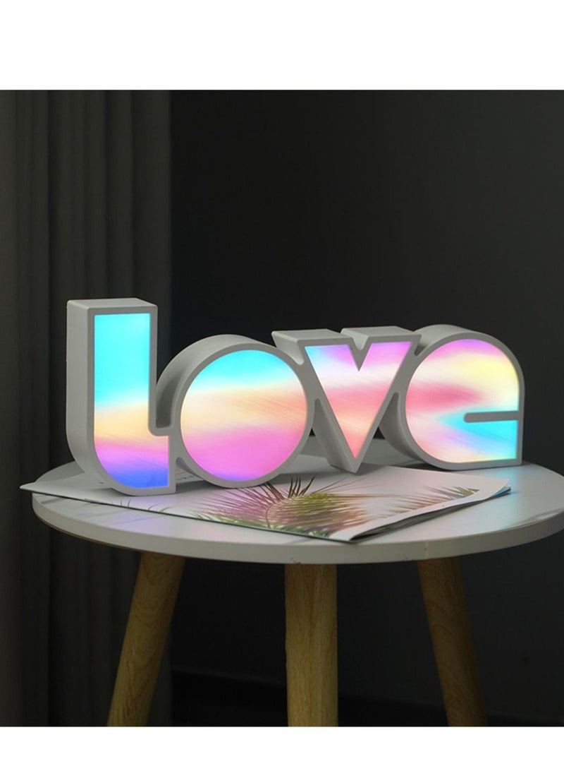 Loquat Modeling Creative Decorative Lights Proposal Confessions Holiday Arrangement English LOVE Letter LED Lights  - Image 2