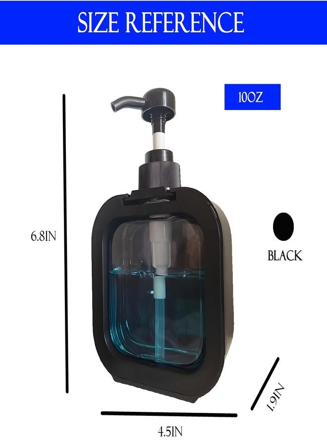 YIANCTRD Hand Soap Dispenser Bathroom, Shower Soap Dispenser Wall Mounted, Dish Dispenser for Kitchen, Shampoo and Conditioner Dispenser with Pump and Labels (Black) - Image 5