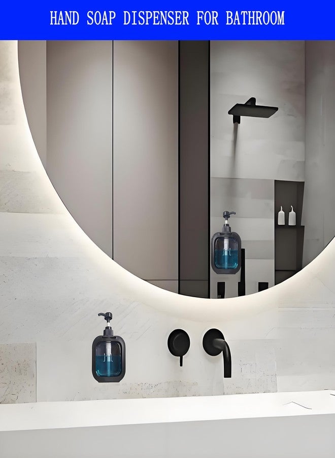 YIANCTRD Hand Soap Dispenser Bathroom, Shower Soap Dispenser Wall Mounted, Dish Dispenser for Kitchen, Shampoo and Conditioner Dispenser with Pump and Labels (Black) - Image 3