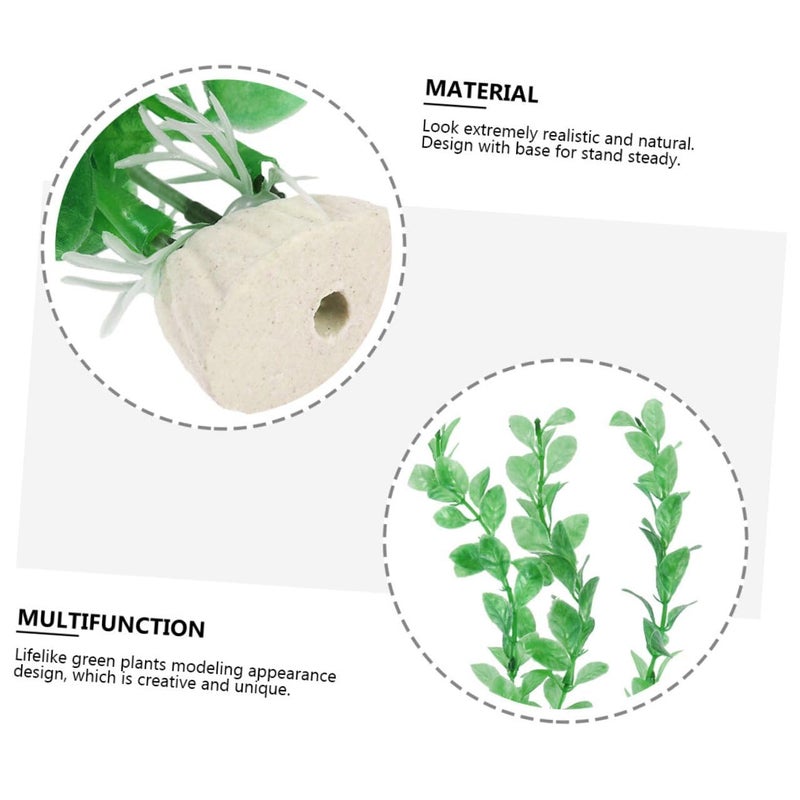 Green Artificial Aquarium Plants Set 3 Sections Underwater Decorations For Fish Tank - Image 4