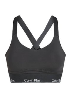 CALVIN KLEIN Women's High Support Sports Bra - Polyester Blend, Black  - Image 1