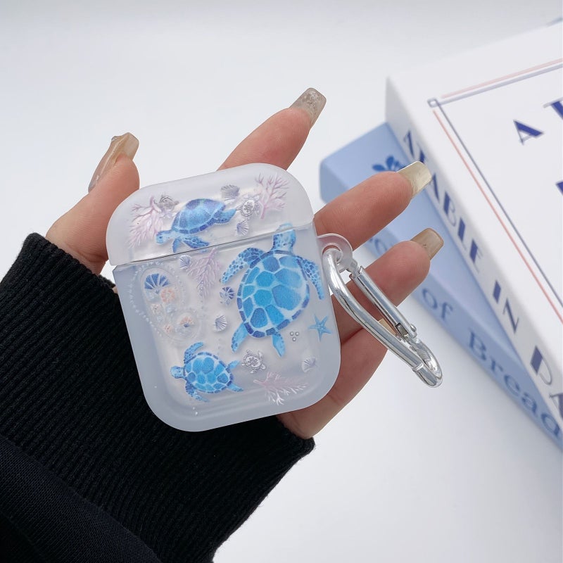 علبة حماية بتصميم سلحفاة متوافقة مع سماعات AirPods Pro اللاسلكية - Image 3