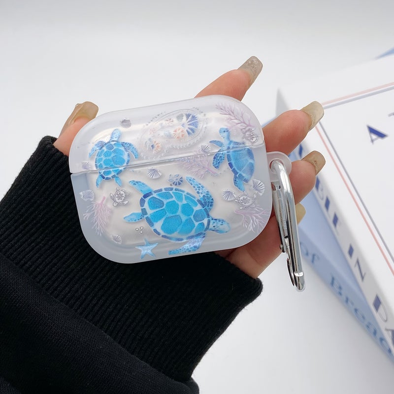 علبة حماية بتصميم سلحفاة متوافقة مع سماعات AirPods Pro اللاسلكية - Image 5