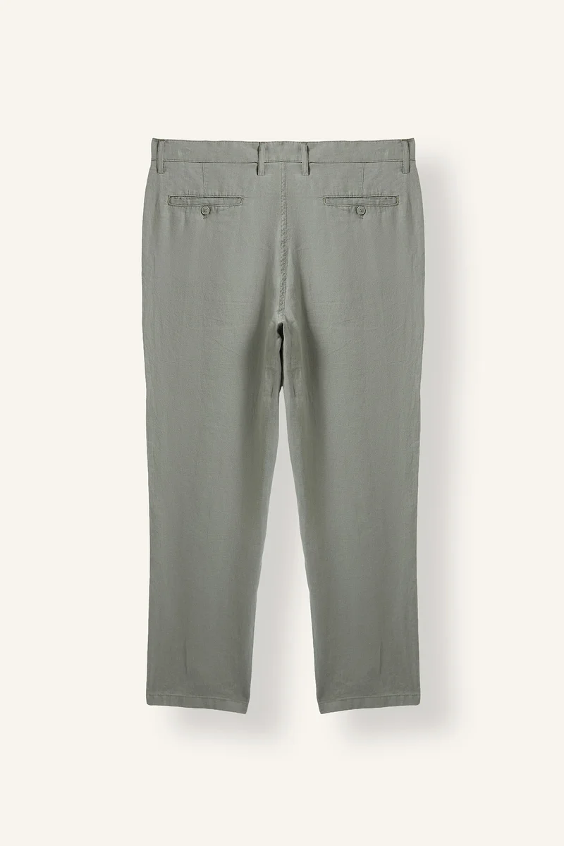 Defacto  100% Linen Relax Fit Trousers for Men | Best Price UAE