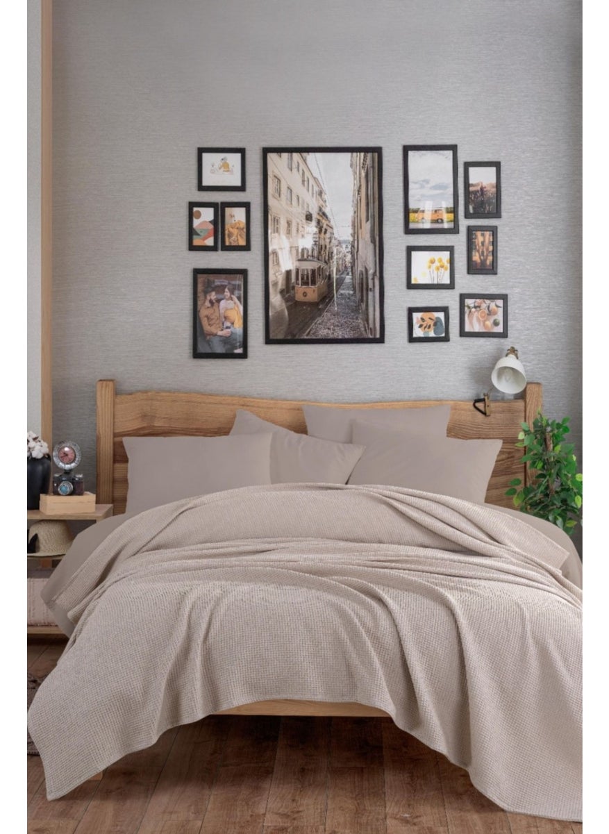 Eponj Home Ecocel Pique Cover Double 200x230cm Karde Mink Gray  - Image 1