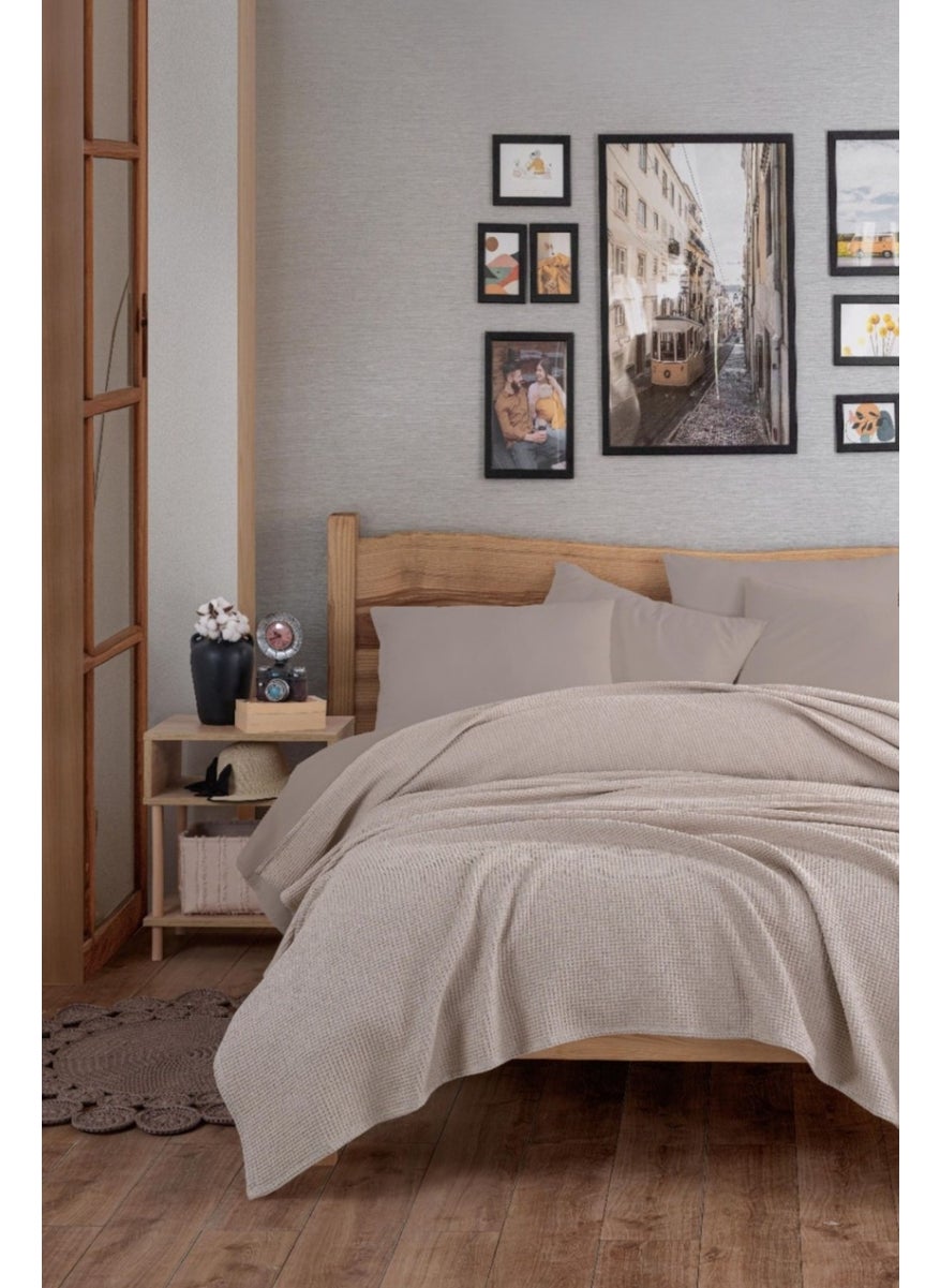Eponj Home Ecocel Pique Cover Double 200x230cm Karde Mink Gray  - Image 3