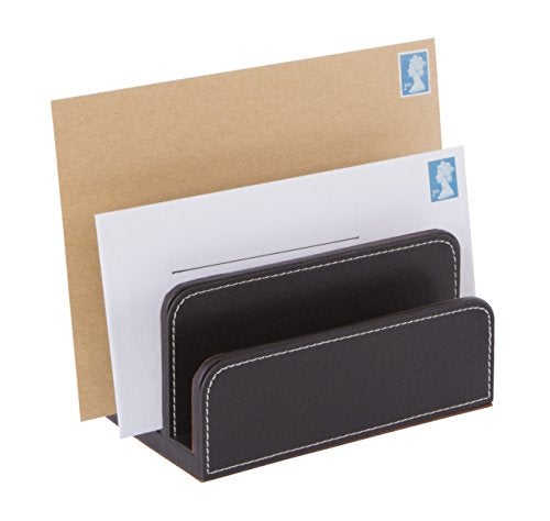 OSCO Brown Faux Leather Letter Holder - Image 2