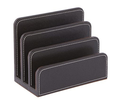 OSCO Brown Faux Leather Letter Holder - Image 1