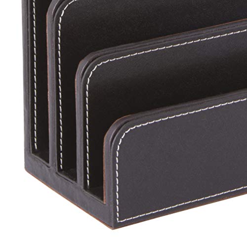 OSCO Brown Faux Leather Letter Holder - Image 5