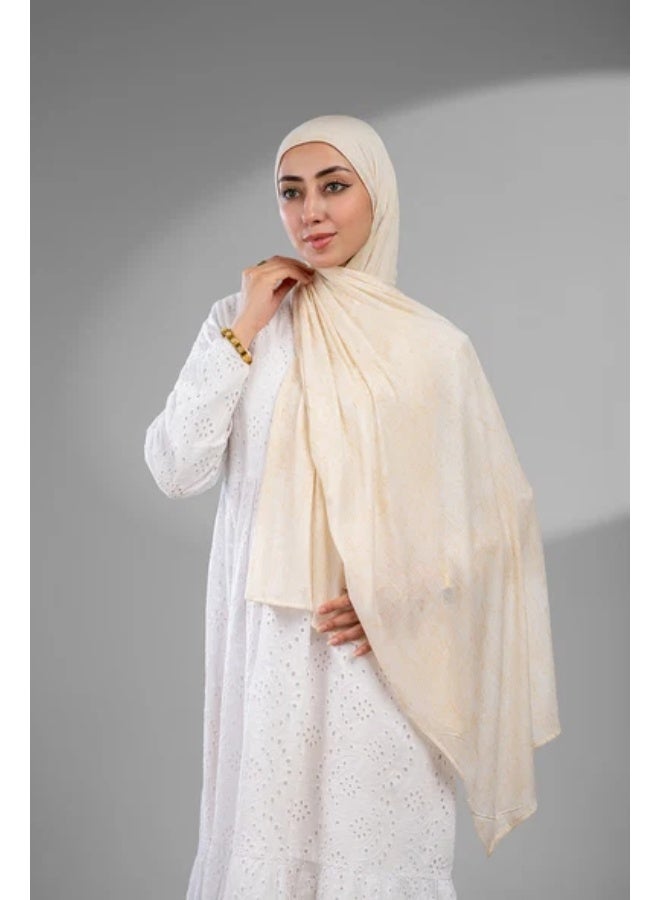 طرحة جيل لايكرا تايلاندي جيل راقية - كريمي