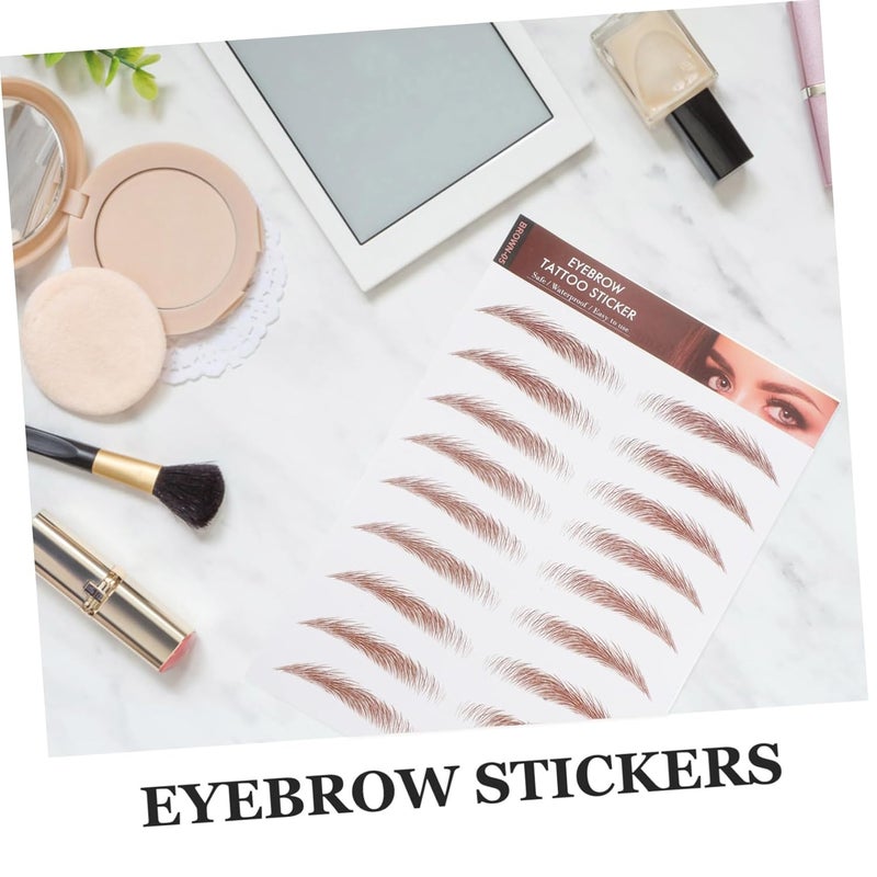 6sheets Temporary Eyebrow Tattoos Natural-looking Sticker Decals for Women Effect - Image 5
