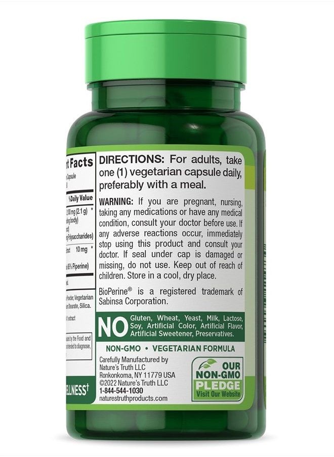 Nature's Truth Lions Mane Mushroom Supplement | 2100mg | 50 Capsules | Vegetarian, Non GMO & Gluten Free Extract | by Nature's Truth  - Image 4