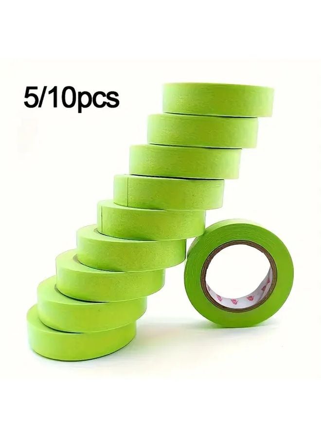 5pcs Multi Surface Paint and Paper Tape 2cm x 65ft Green Protects Surfaces Removes Easily - Image 2