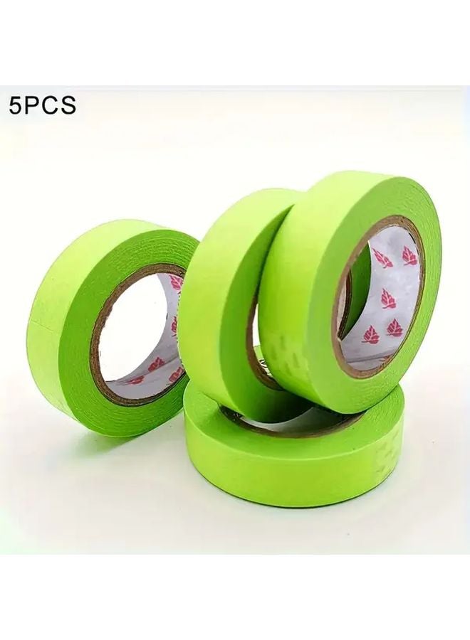 5pcs Multi Surface Paint and Paper Tape 2cm x 65ft Green Protects Surfaces Removes Easily - Image 1