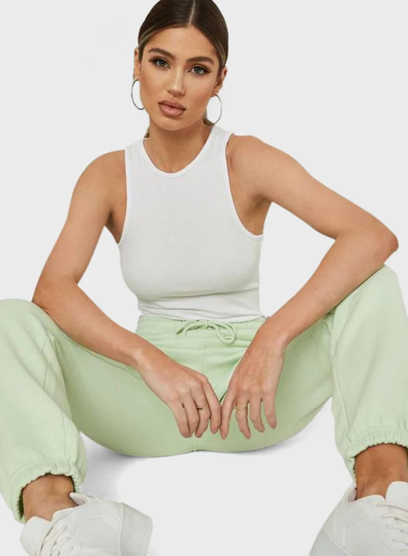 Missguided Ribbed Racer Neck Body