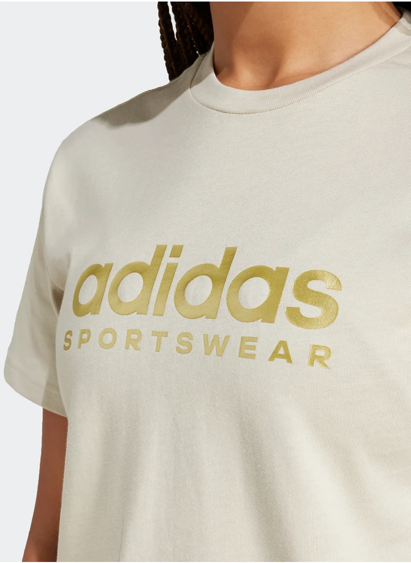 اديداس Tiro Metallic Graphic T-Shirt