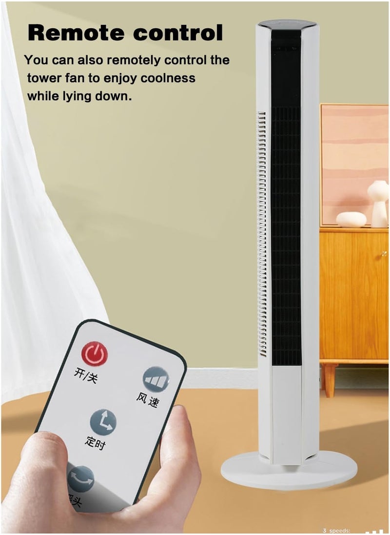 Generic - Tower Fan Negative Ion Air Cooler, 3 Wind modes, Three Dimensional Angle Air Flow, 24 Hours Timer Suitable for Home or Office, 90°Oscillating Fans for Indoors - Image 1
